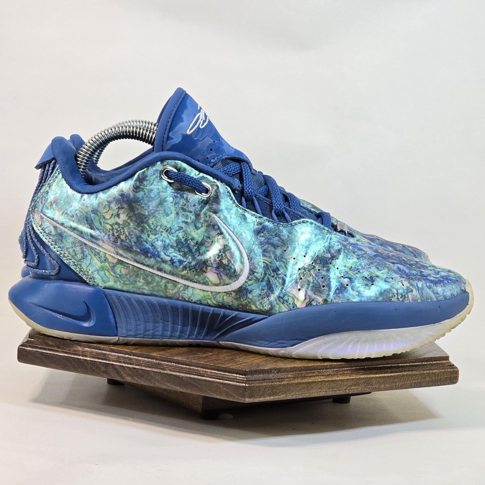Nike LeBron 21 Shoes Mens Size 8 Blue Air Zoom‎ Basketball Abalone FN0708-400